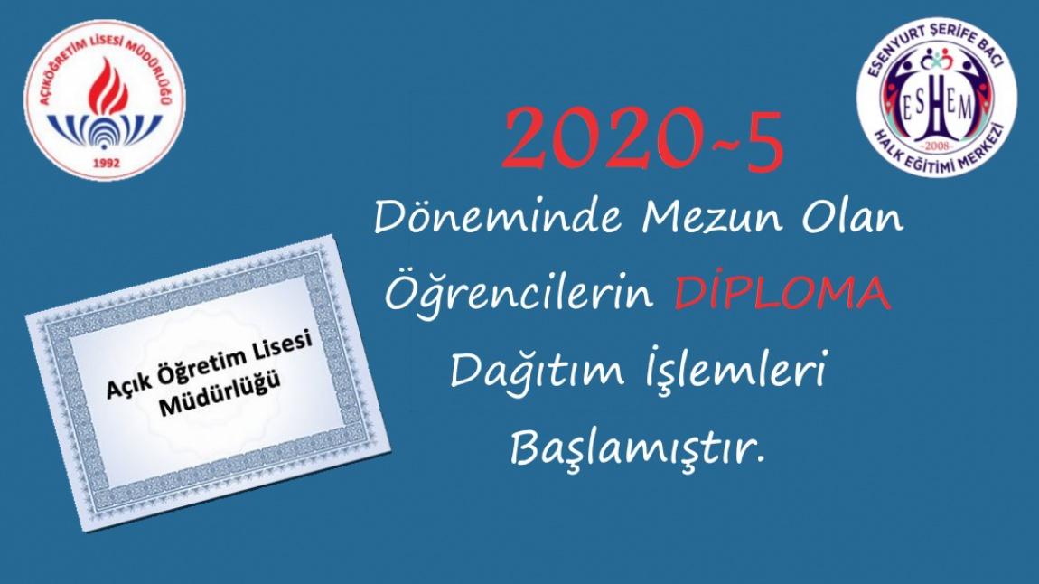 2020-5 DİPLOMALARI BASILMIŞTIR.
